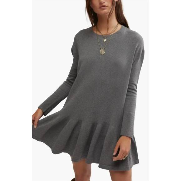 FREE PEOPLE Dresses & Skirts - NEW FREE PEOPLE time on my side mini dress in dark heather grey